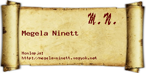 Megela Ninett névjegykártya